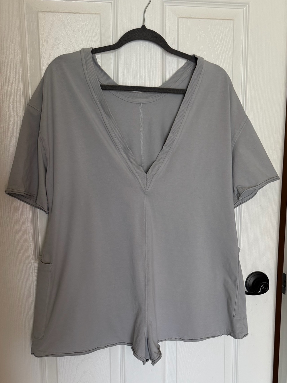 Free People FP Movement Hot Shot Tee Romper in Beach Fog XS - Picture 6 of 8